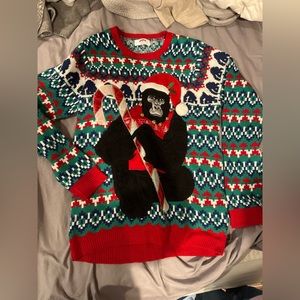 "Santa Clause Gorilla " Christmas Ugly Tacky Sweater Party Man